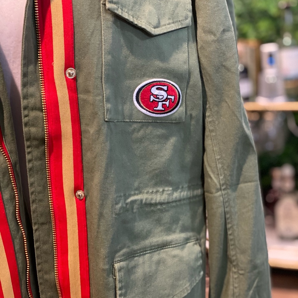 49ers olive full zip utility jacket - Picture 2 of 6